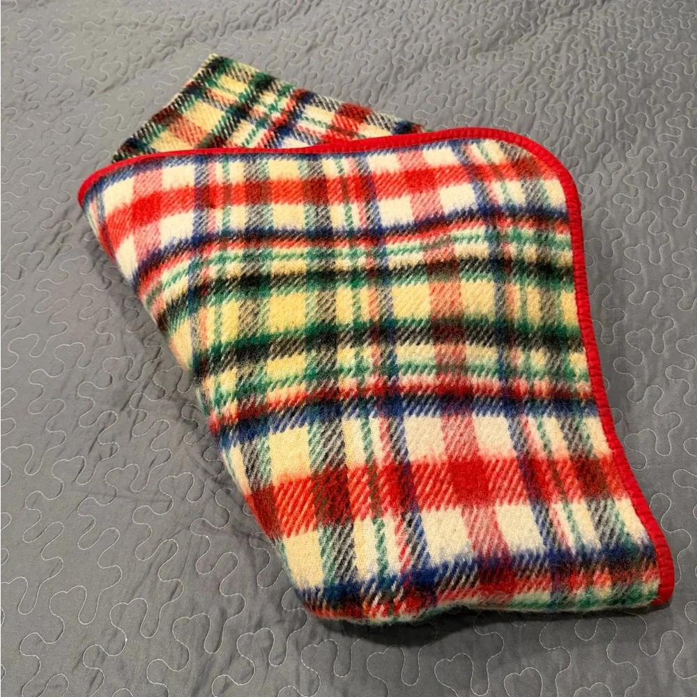 Vintage Scottish “Tartan” Wool Travel Blanket | Lap Rug | Car Rug | Mid-Century